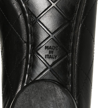 Chanel Lambskin Quilted Cambon Ballerina Flats 36 Black 6 of 9