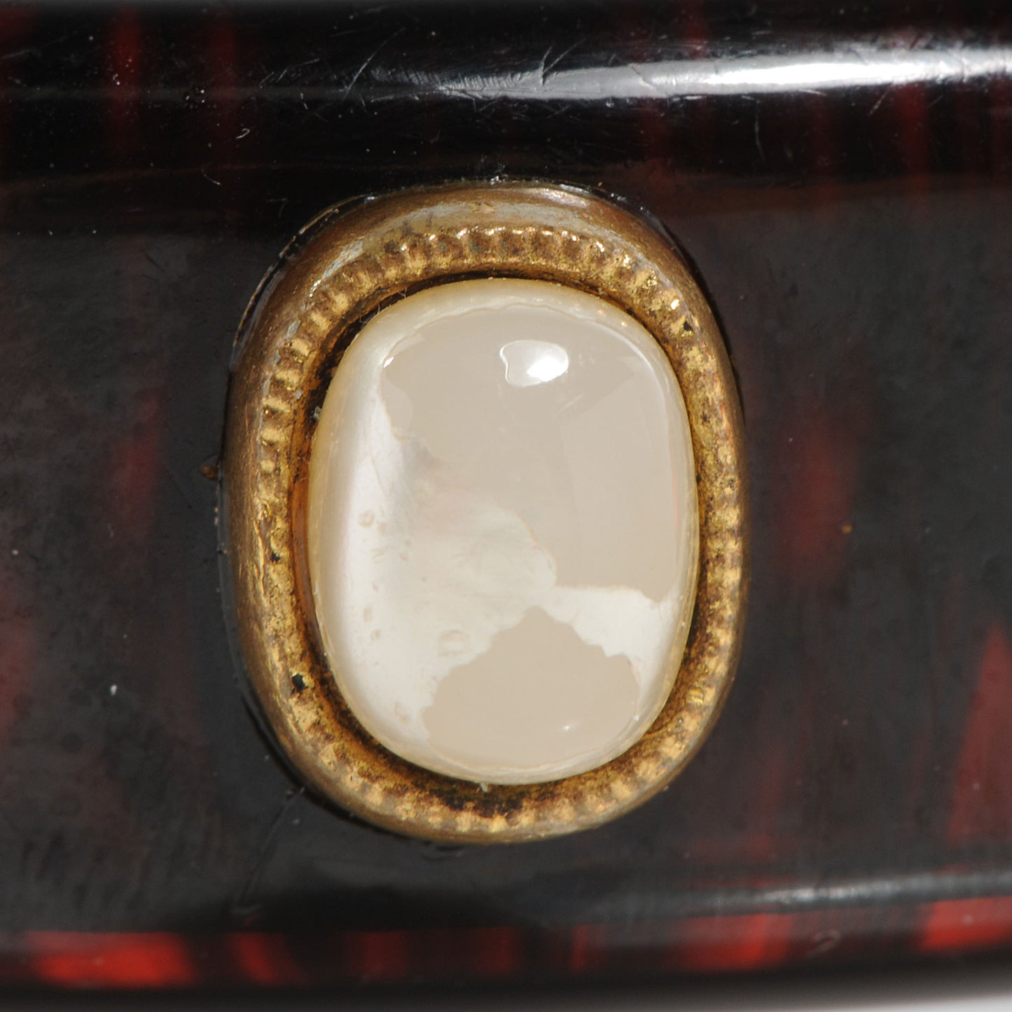 Acrylic Gripoix Pearl Bangle Tortoise