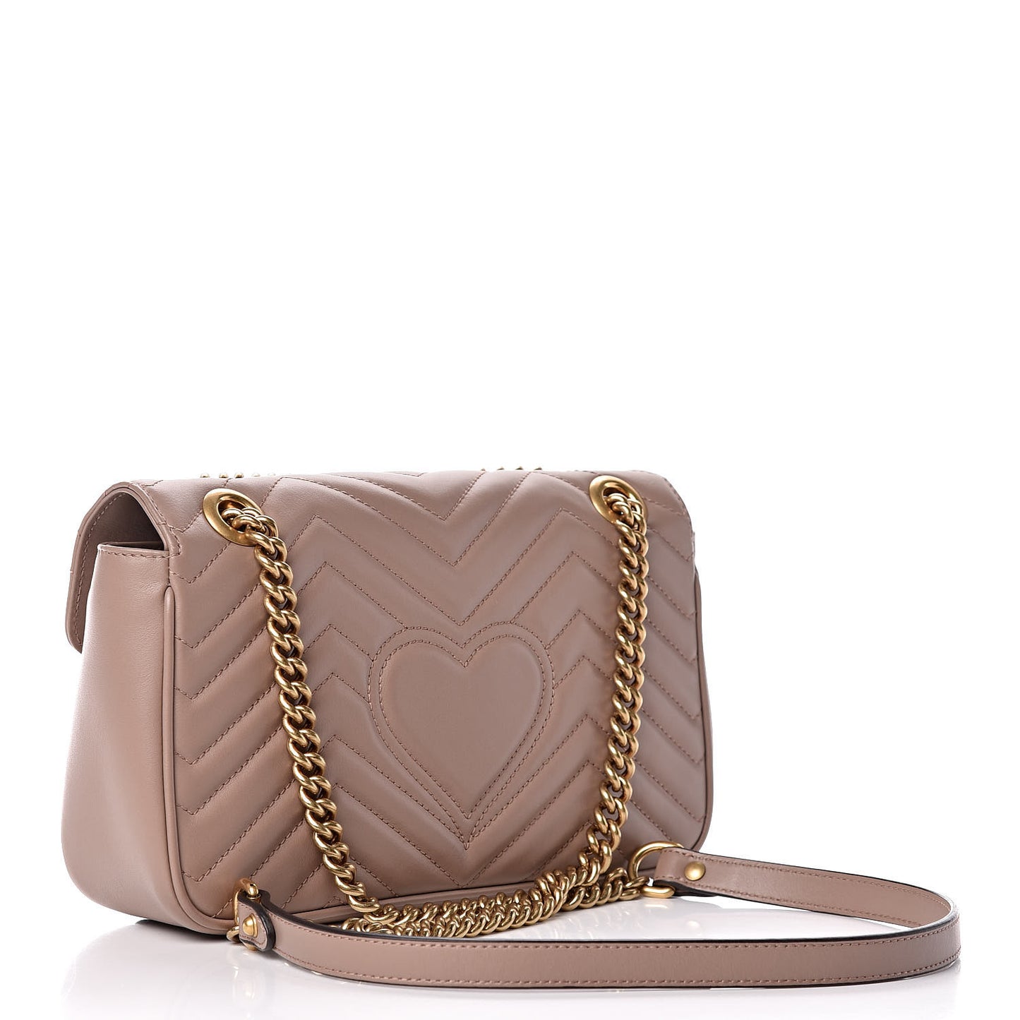 Calfskin Matelasse Small GG Marmont Shoulder Bag Porcelain Rose