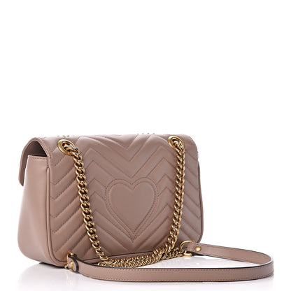 Gucci Calfskin Matelasse Small GG Marmont Shoulder Bag Porcelain Rose 3 of 9