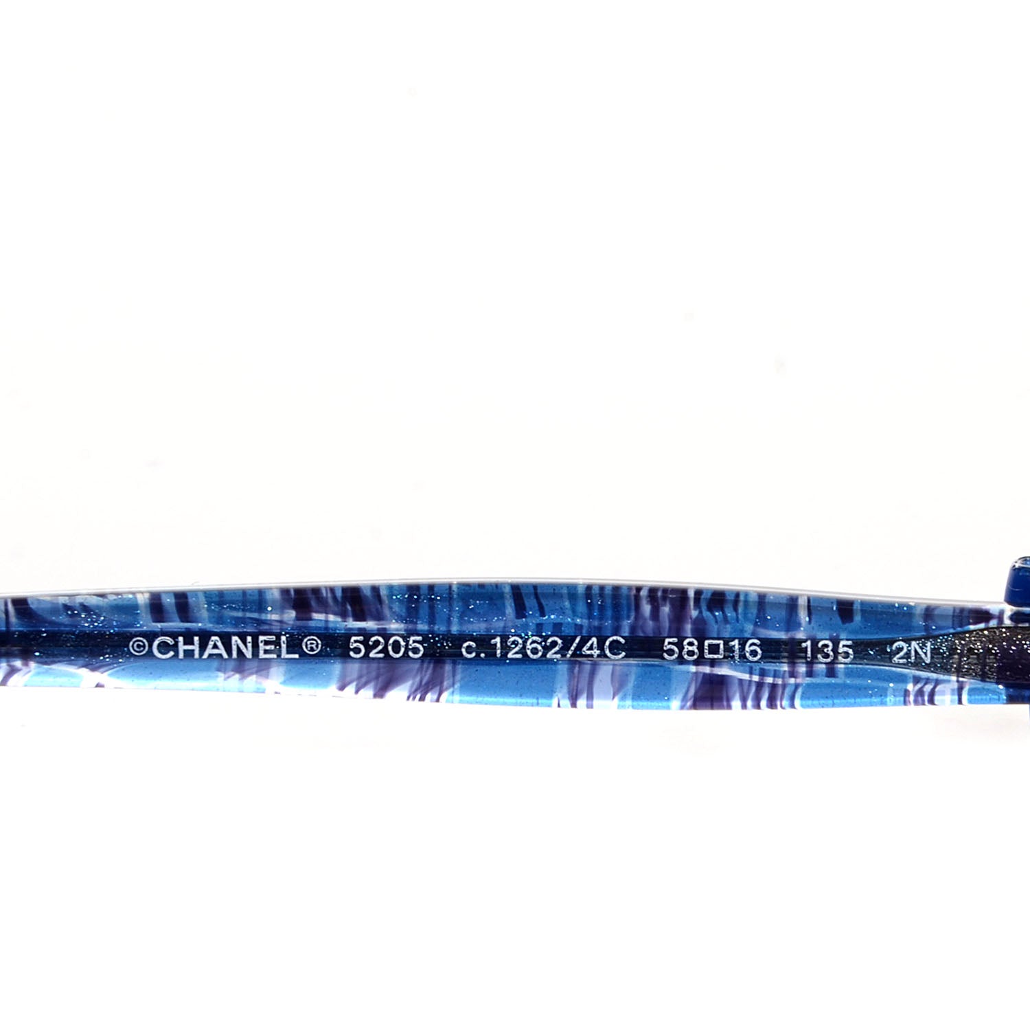 Chanel CC Tweed Effect Bow Sunglasses 5205 Blue 4 of 5