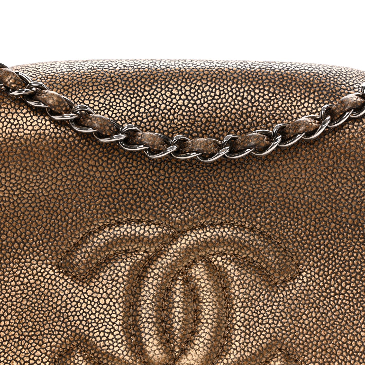 Chanel Metallic Caviar Medium Timeless CC Flap Bronze 8 of 10
