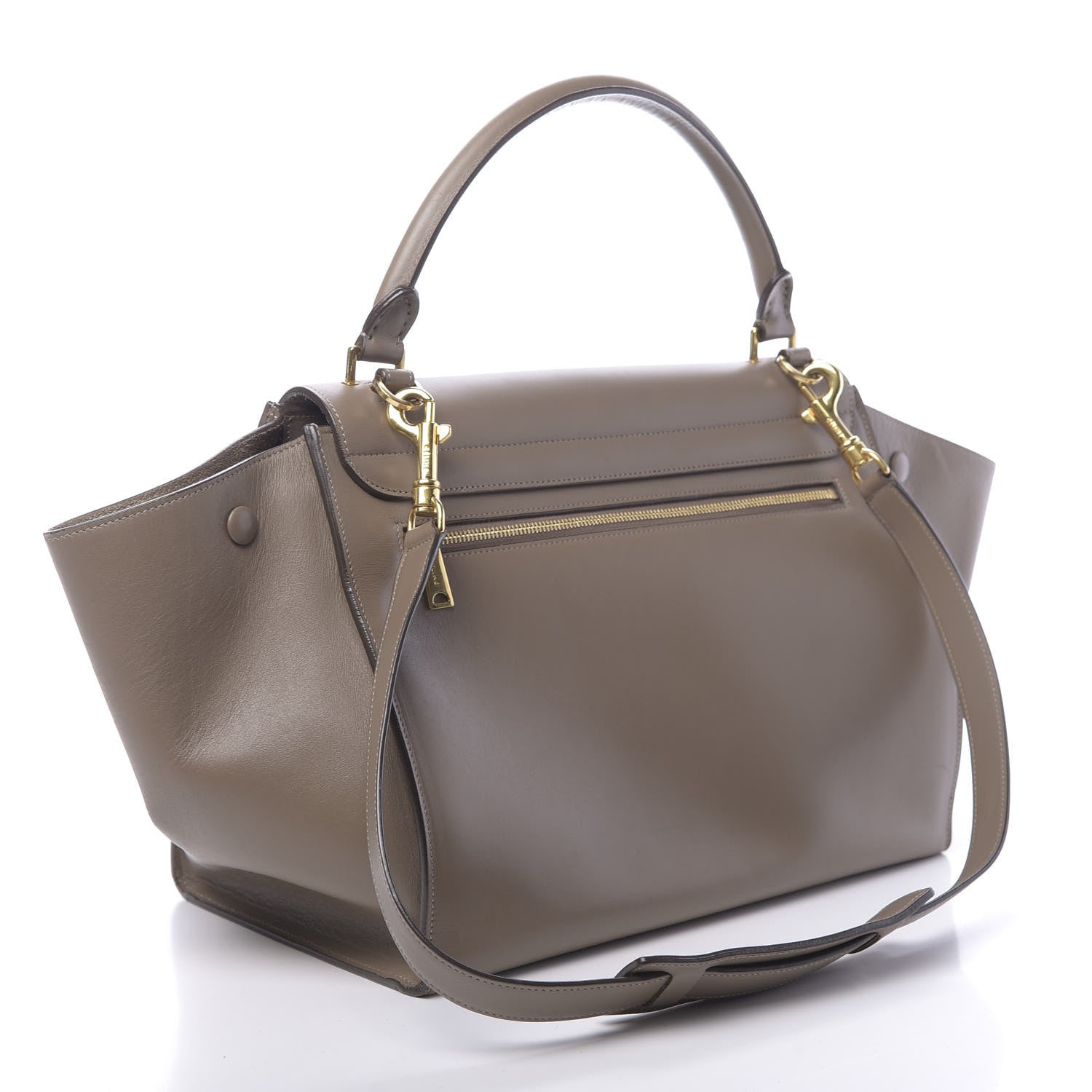 Celine Smooth Calfskin Medium Trapeze Souris 4 of 12