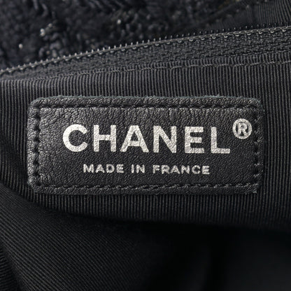 Chanel Tweed Boucle Knitting Bag Black 6 of 10