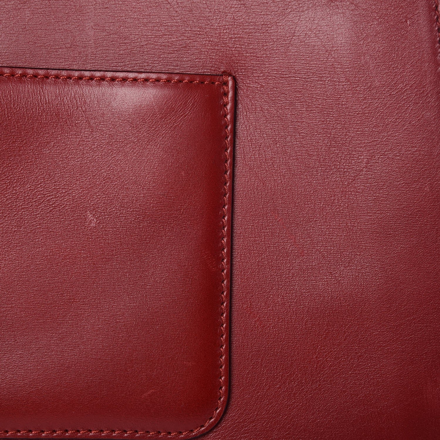 Celine Smooth Calfskin Large Edge Shoulder Bag Red 12 of 18