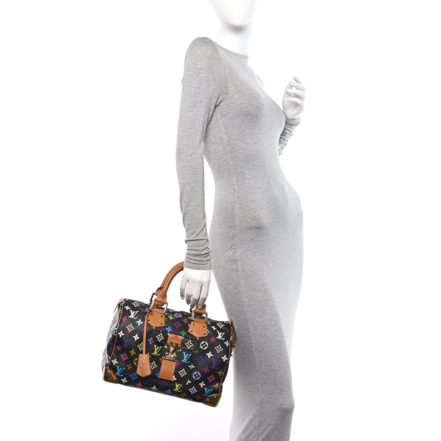 Louis Vuitton Monogram Multicolor Speedy 30 Black 2 of 16