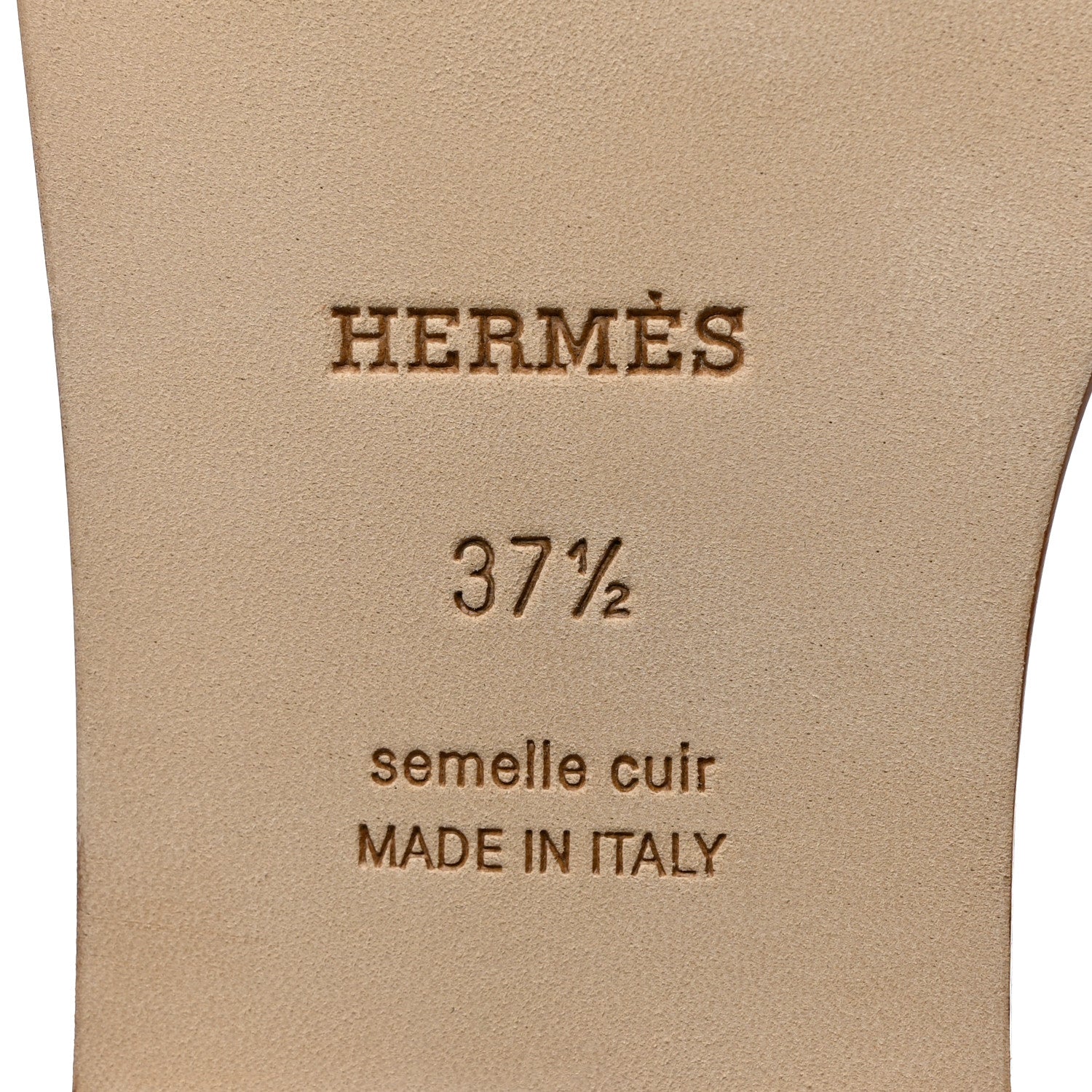Hermes Box Calfskin Oran Sandals 37.5 Bois De Santal 8 of 9