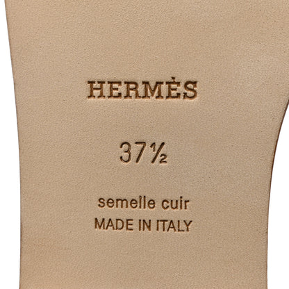 Hermes Box Calfskin Oran Sandals 37.5 Bois De Santal 8 of 9