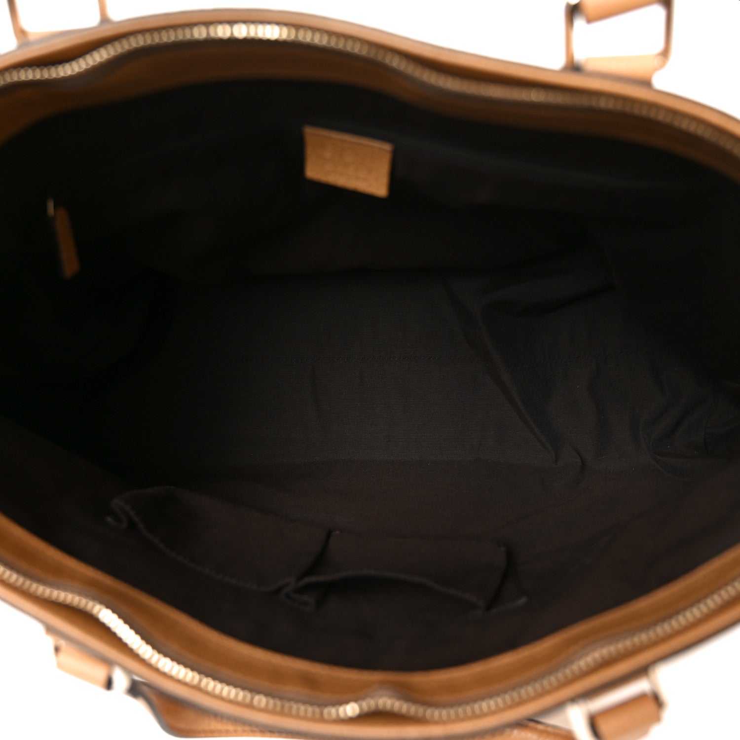 Gucci Calfskin Bamboo Tassel Top Handle Tote Whiskey 5 of 10