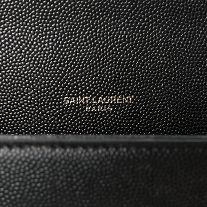 Saint Laurent Grain De Poudre Medium Classic Monogram Kate Satchel Black 6 of 11