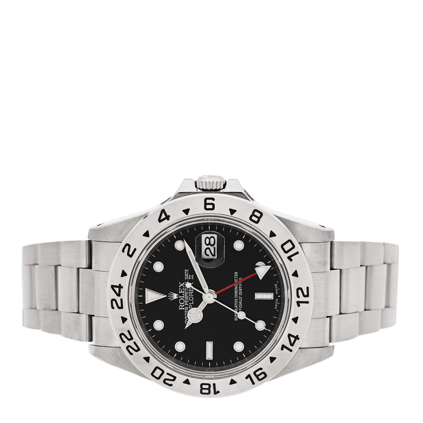 Stainless Steel 40mm Oyster Perpetual Date Explorer II Watch Black 16570
