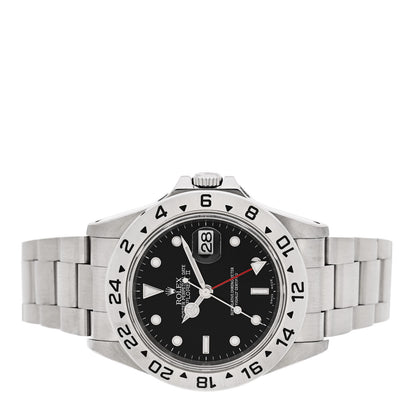 Rolex Stainless Steel 40mm Oyster Perpetual Date Explorer II Watch Black 16570 2 of 5