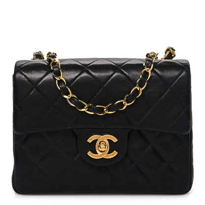 Chanel Lambskin Quilted Mini Square Flap Black 1 of 12
