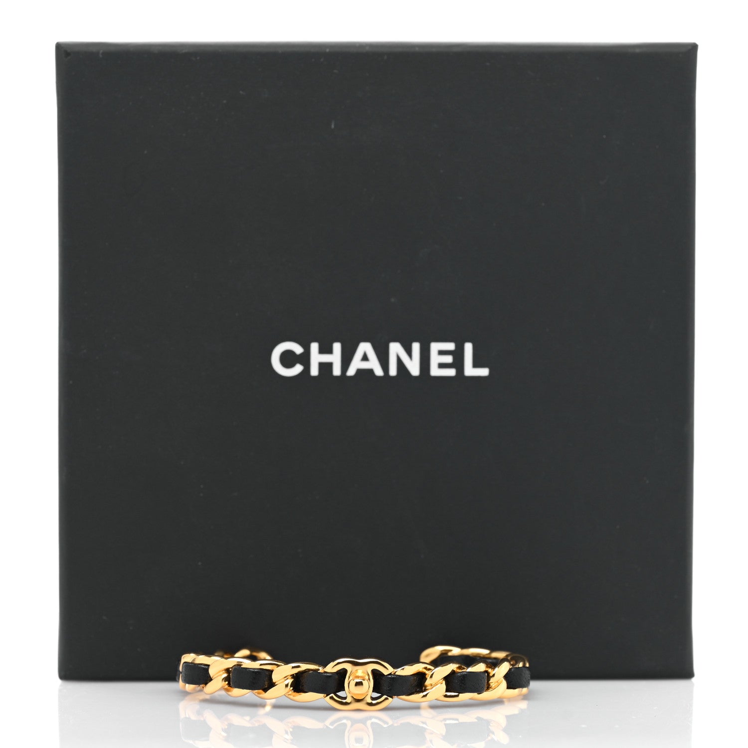 Chanel Lambskin CC Turnlock Chain Bracelet Black 5 of 5