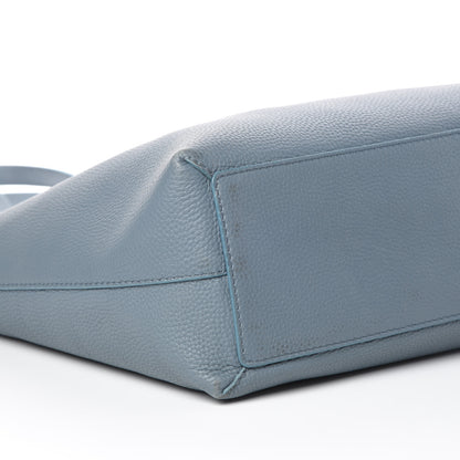 Burberry Grainy Calfskin Remington Tote Dusty Teal Blue 8 of 13