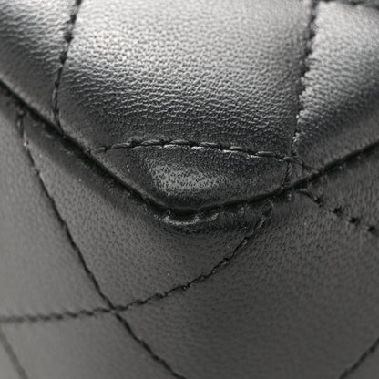 Chanel Lambskin Quilted Mini Rectangular Flap Black White 14 of 14