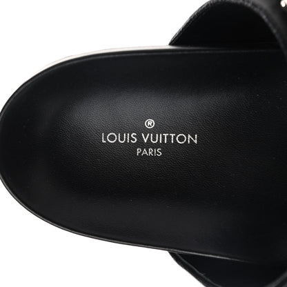 Louis Vuitton Calfskin New Wave Bom Dia Mule Sandals 38 Black 7 of 8