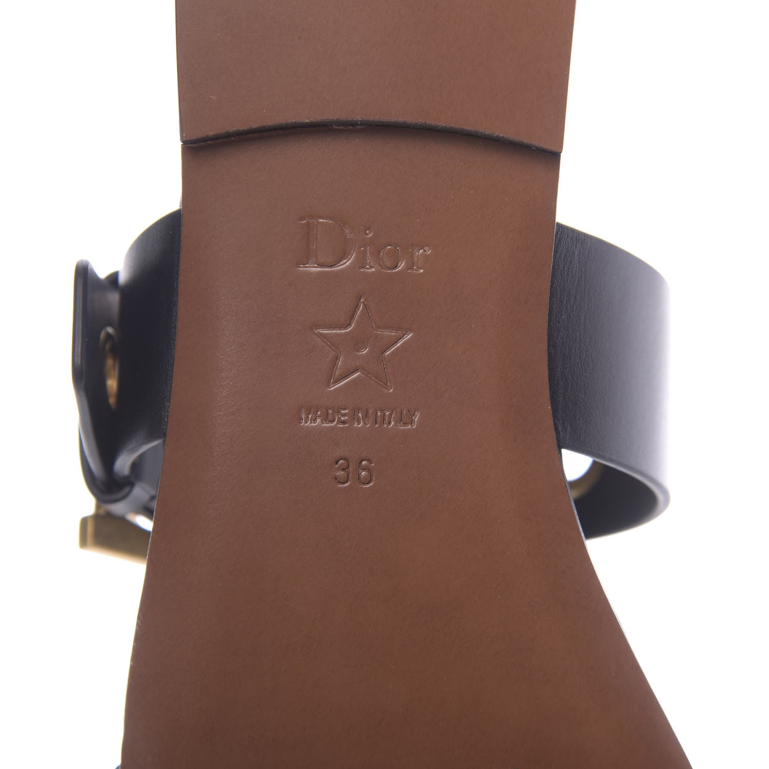 Christian Dior Calfskin D-Dior Slide Sandals 36 Black 8 of 9
