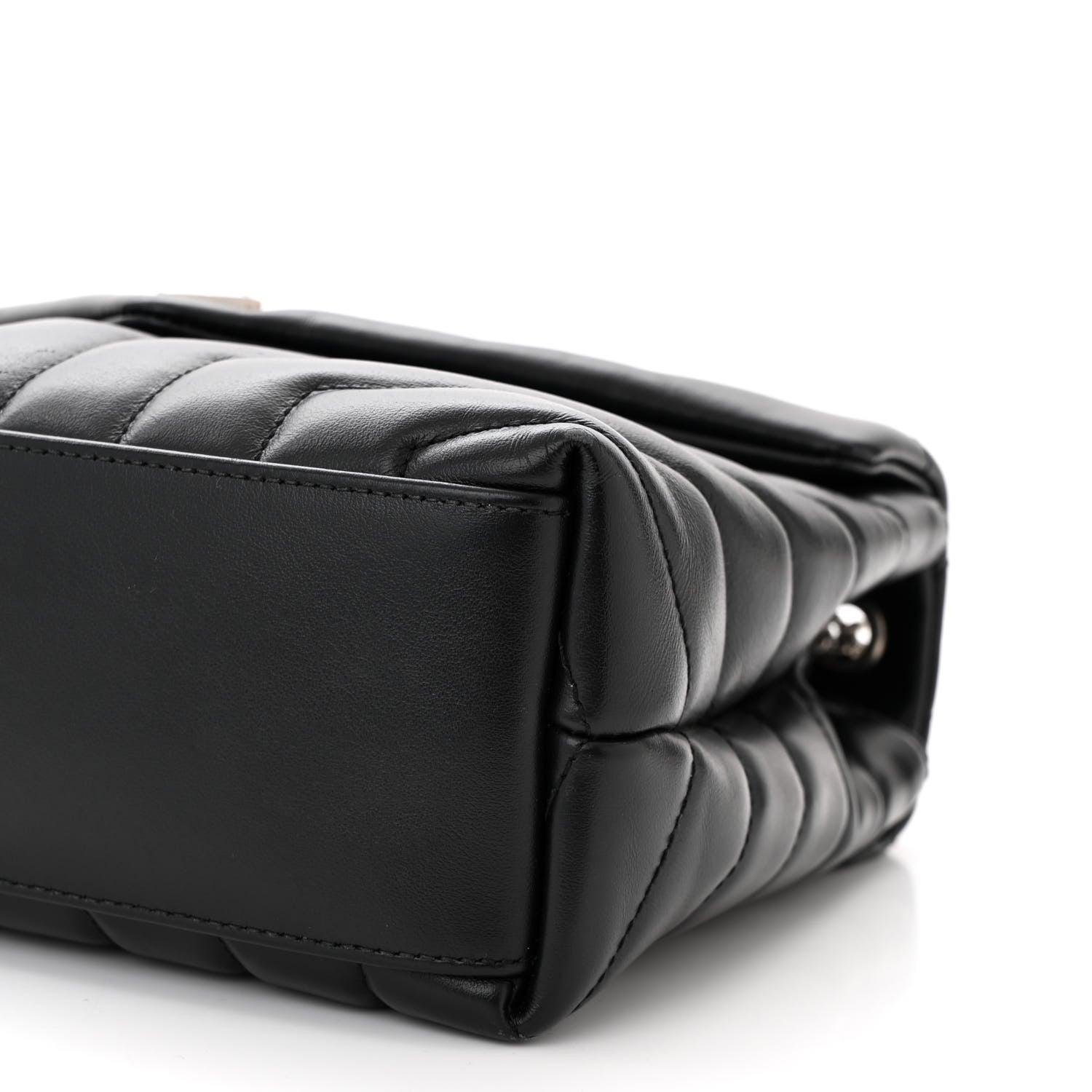 Saint Laurent Calfskin Y Quilted Monogram Small Loulou Chain Satchel Black 10 of 12
