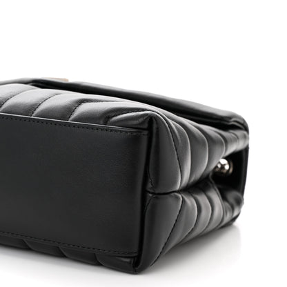 Saint Laurent Calfskin Y Quilted Monogram Small Loulou Chain Satchel Black 10 of 12