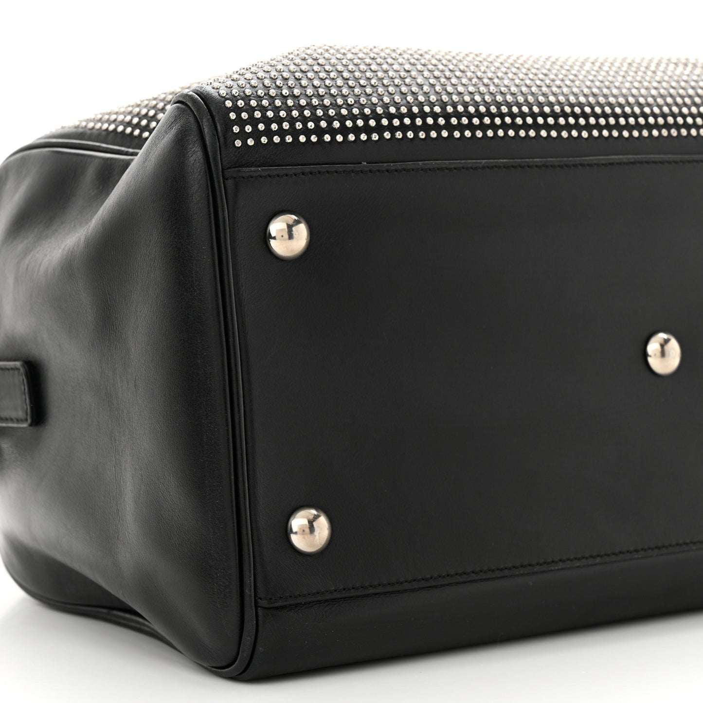 Calfskin Studded Classic Duffle 6 Black
