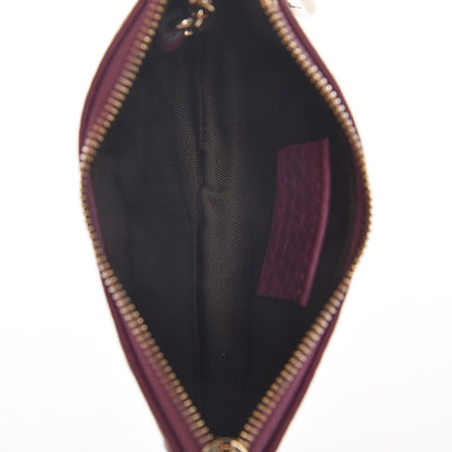 Gucci Pebbled Calfskin Soho Key Case Peonia Flower 5 of 8