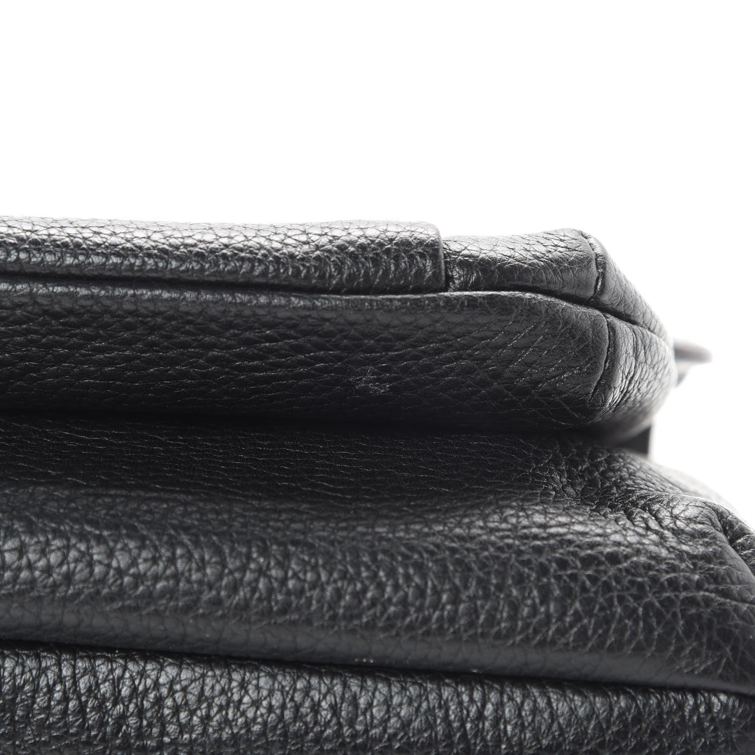 MCM Grained Calfskin Studded Shoulder Bag Black 12 of 13