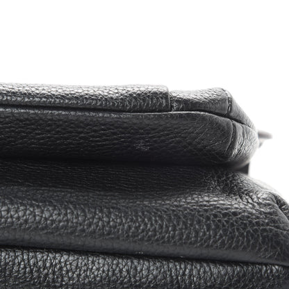 MCM Grained Calfskin Studded Shoulder Bag Black 12 of 13
