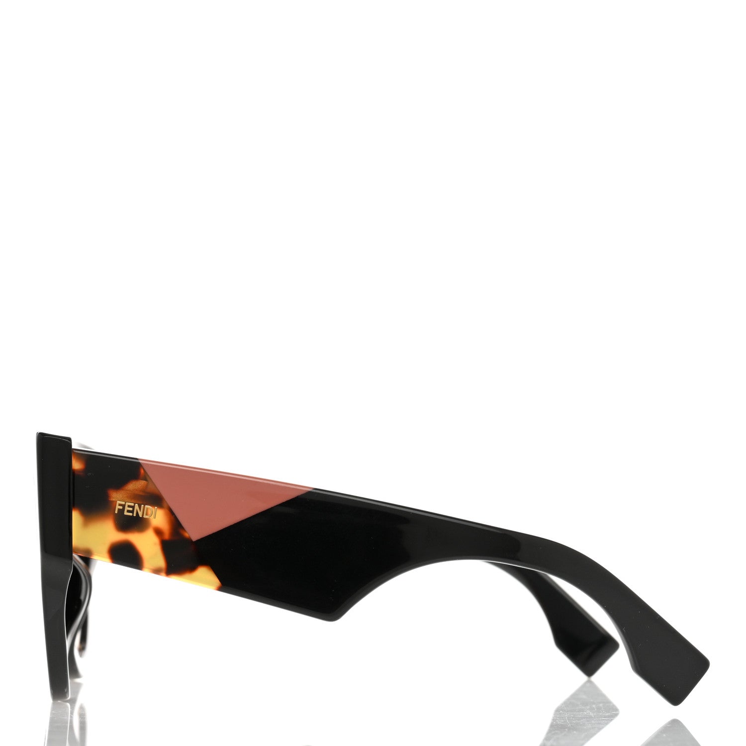Fendi Acetate Facets Oversized Sunglasses FF 0264/S Havana 3 of 8