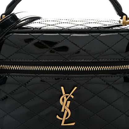 Saint Laurent Patent Quilted Gaby Vanity Bag Black 7 of 9