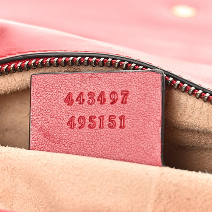 Gucci Calfskin Matelasse Small GG Marmont Shoulder Bag Hibiscus Red 7 of 10