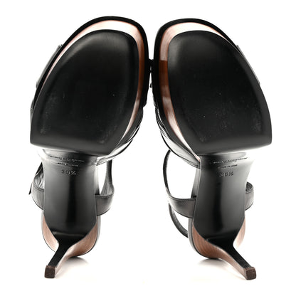 Saint Laurent Vendome Bianca Bow Sandals 36.5 Black 6 of 13