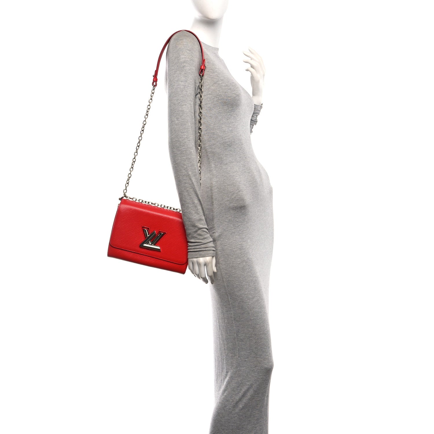Louis Vuitton Epi Twist Shoulder Bag MM Coquelicot 2 of 11