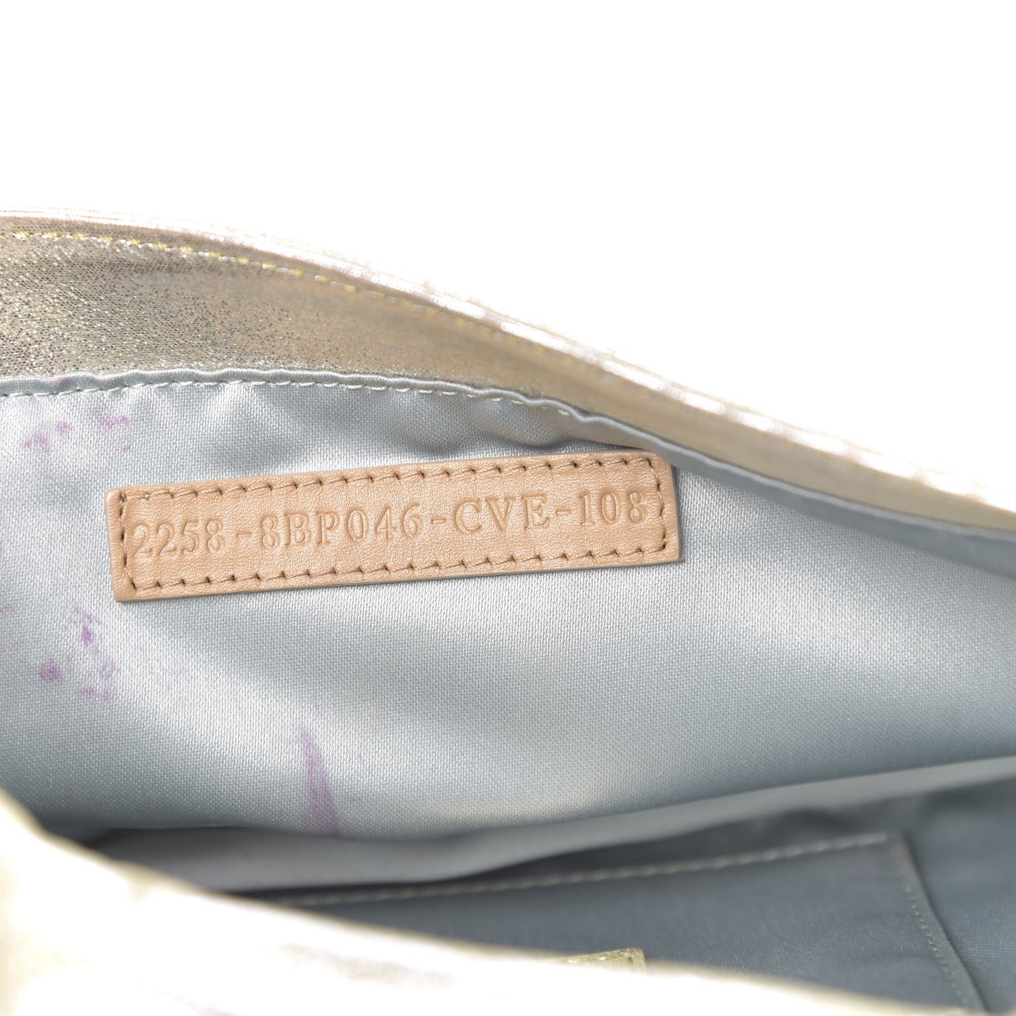 Metallic Calfskin Mia Pochette Silver