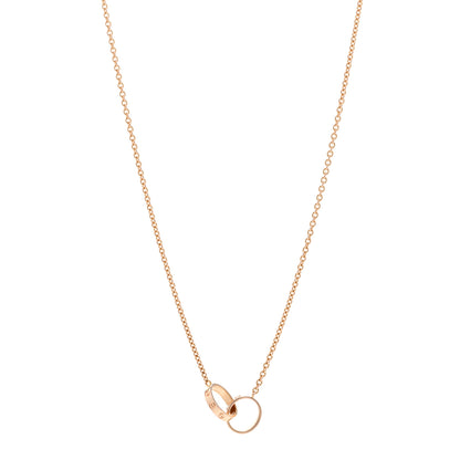 Cartier 18K Pink Gold Interlocking LOVE Necklace 1 of 5