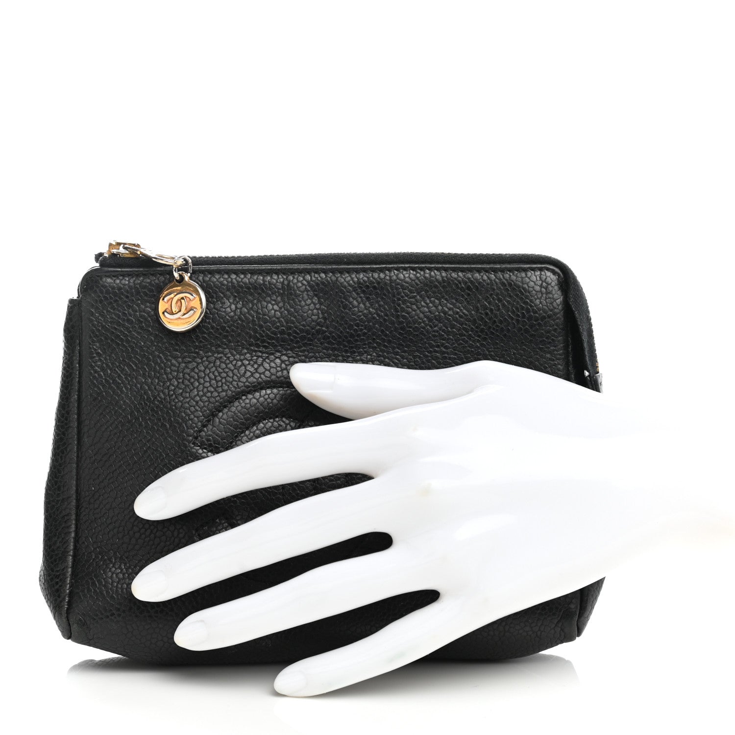 Chanel Caviar CC Cosmetic Pouch Black 2 of 12