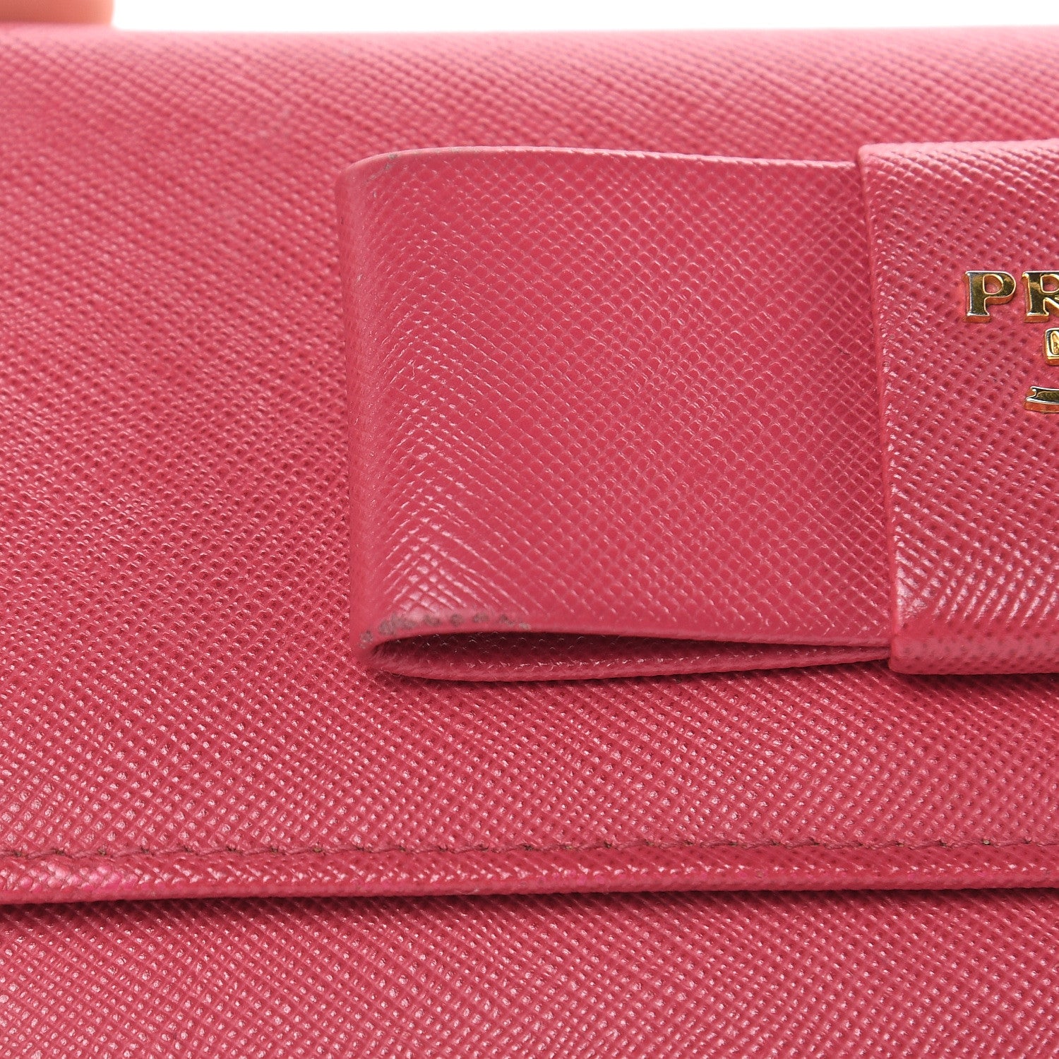 Prada Saffiano Fiocco Bow Continental Wallet Peonia 12 of 15