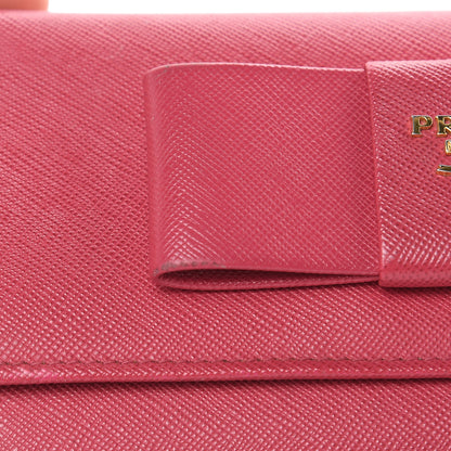 Prada Saffiano Fiocco Bow Continental Wallet Peonia 12 of 15