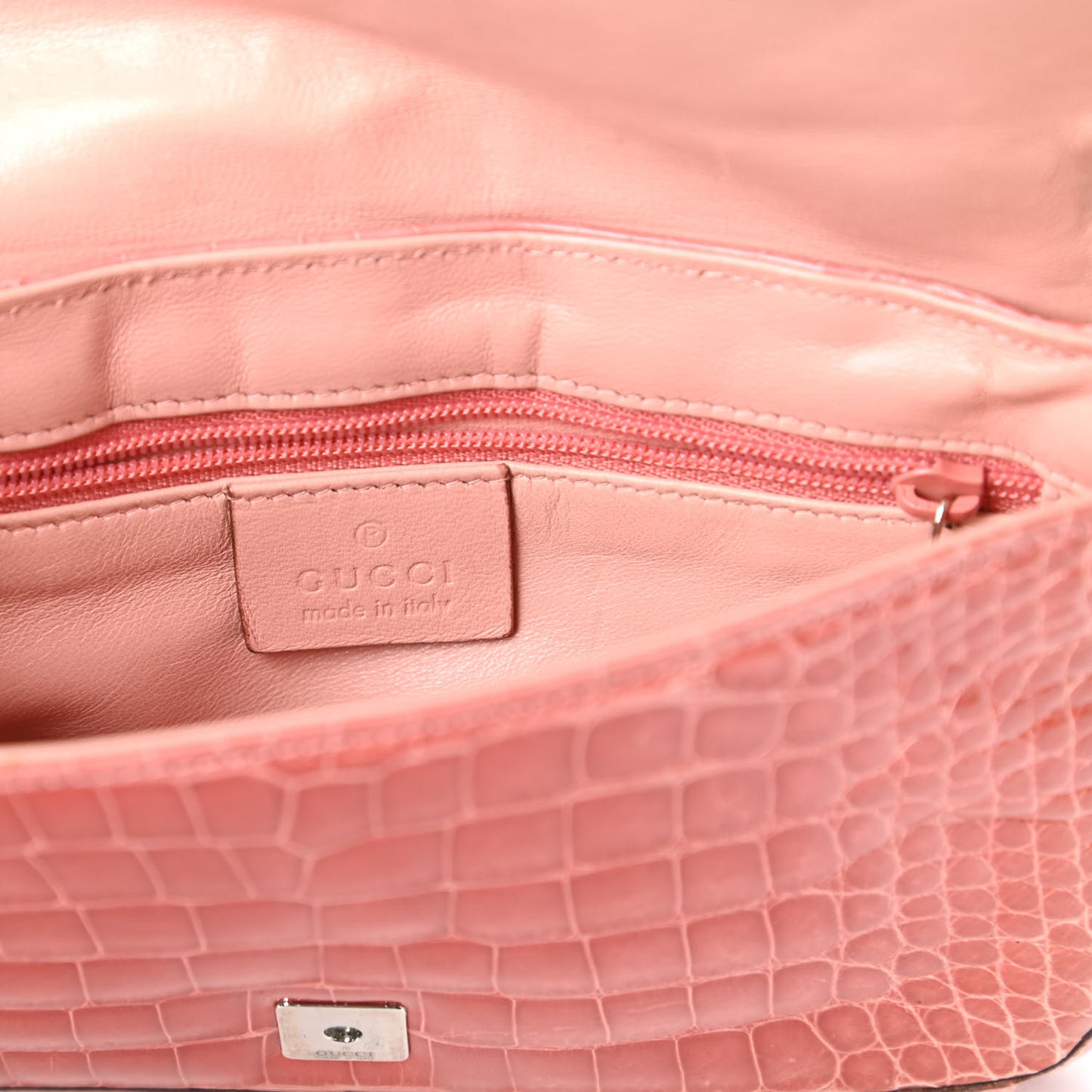 Alligator Shoulder Bag Pink