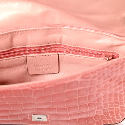 Gucci Alligator Shoulder Bag Pink 8 of 10