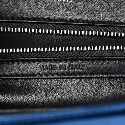 Christian Dior Metallic Patent Micro-Cannage Medium Diorama Flap Bag Blue 7 of 11