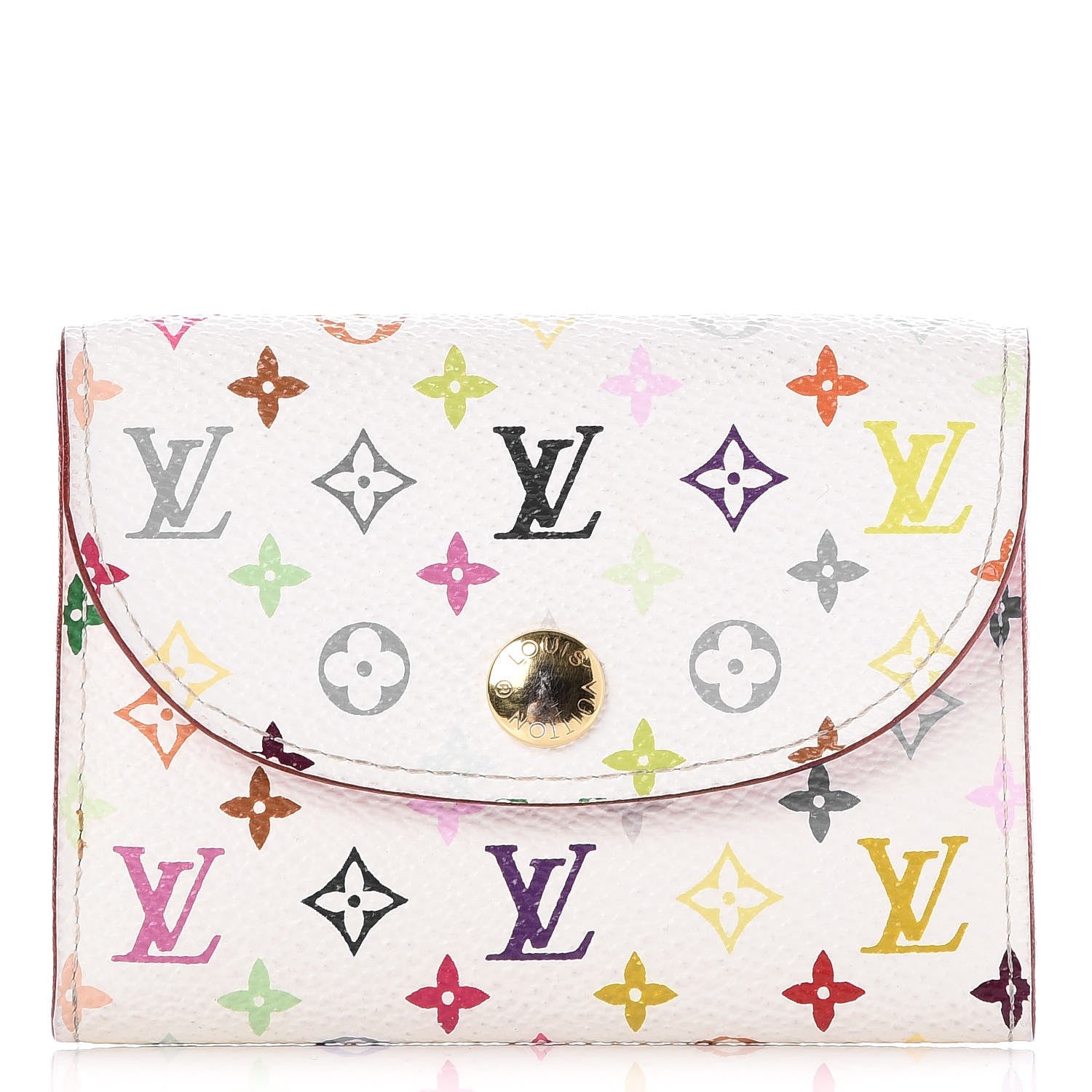 Louis Vuitton Monogram Multicolor Business Card Holder White Litchi 1 of 8