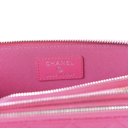 Chanel Caviar Quilted Triple Zipper Wallet Pink 8 of 13
