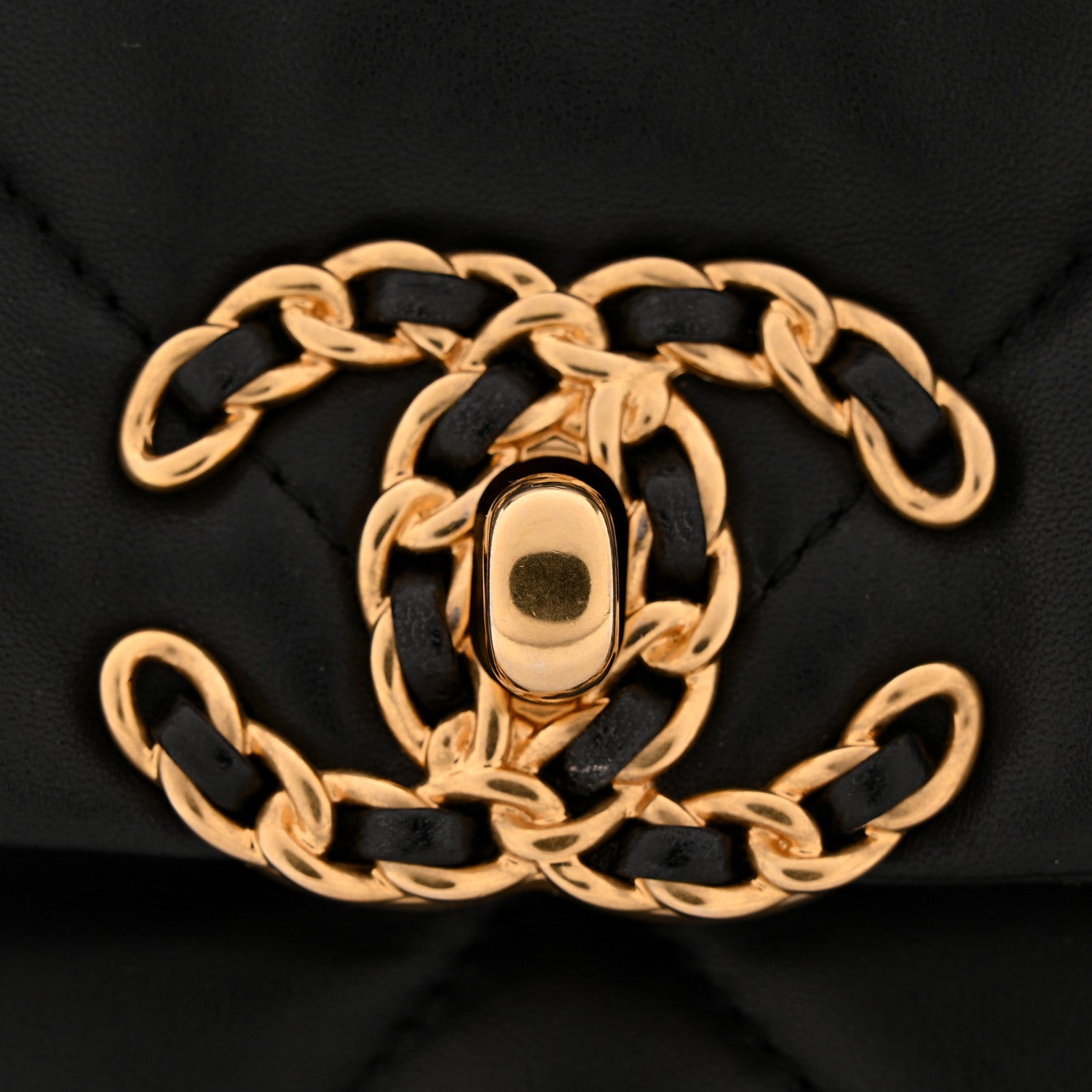 Chanel Lambskin Quilted Medium Chanel 19 Flap Black 13 of 14