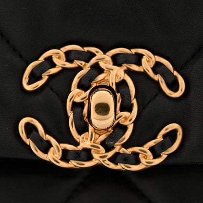 Chanel Lambskin Quilted Medium Chanel 19 Flap Black 13 of 14