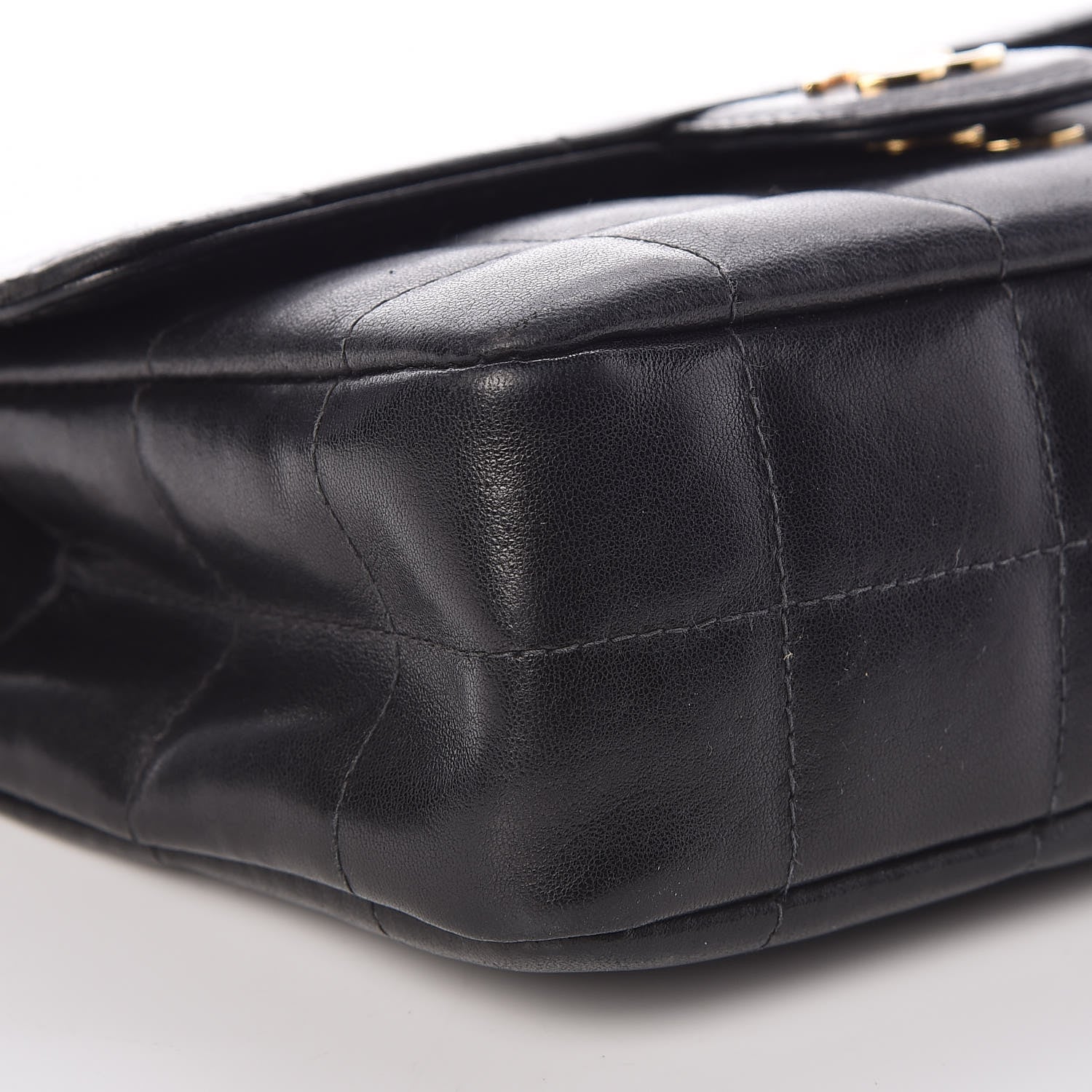 Chanel Lambskin Quilted Mini Chocolate Bar Camellia Flap Black 8 of 9