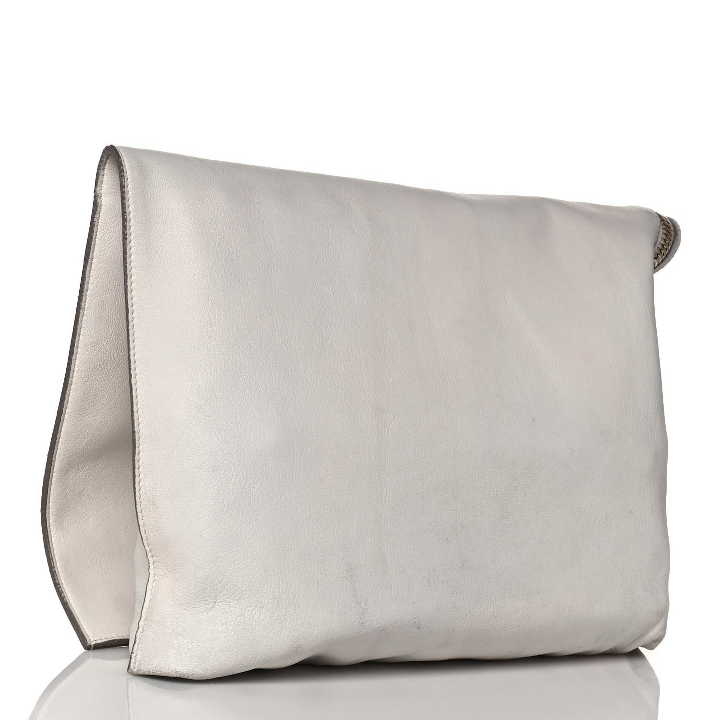 Ramskin Small Alix Padlock Zip Shoulder Bag White