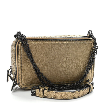 Bottega Veneta Metallic Lambskin Intrecciato Camera Bag Champignon 3 of 11