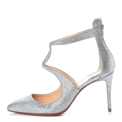 Christian Louboutin Glitter Rosas 85 Pumps 35.5 Silver 1 of 8