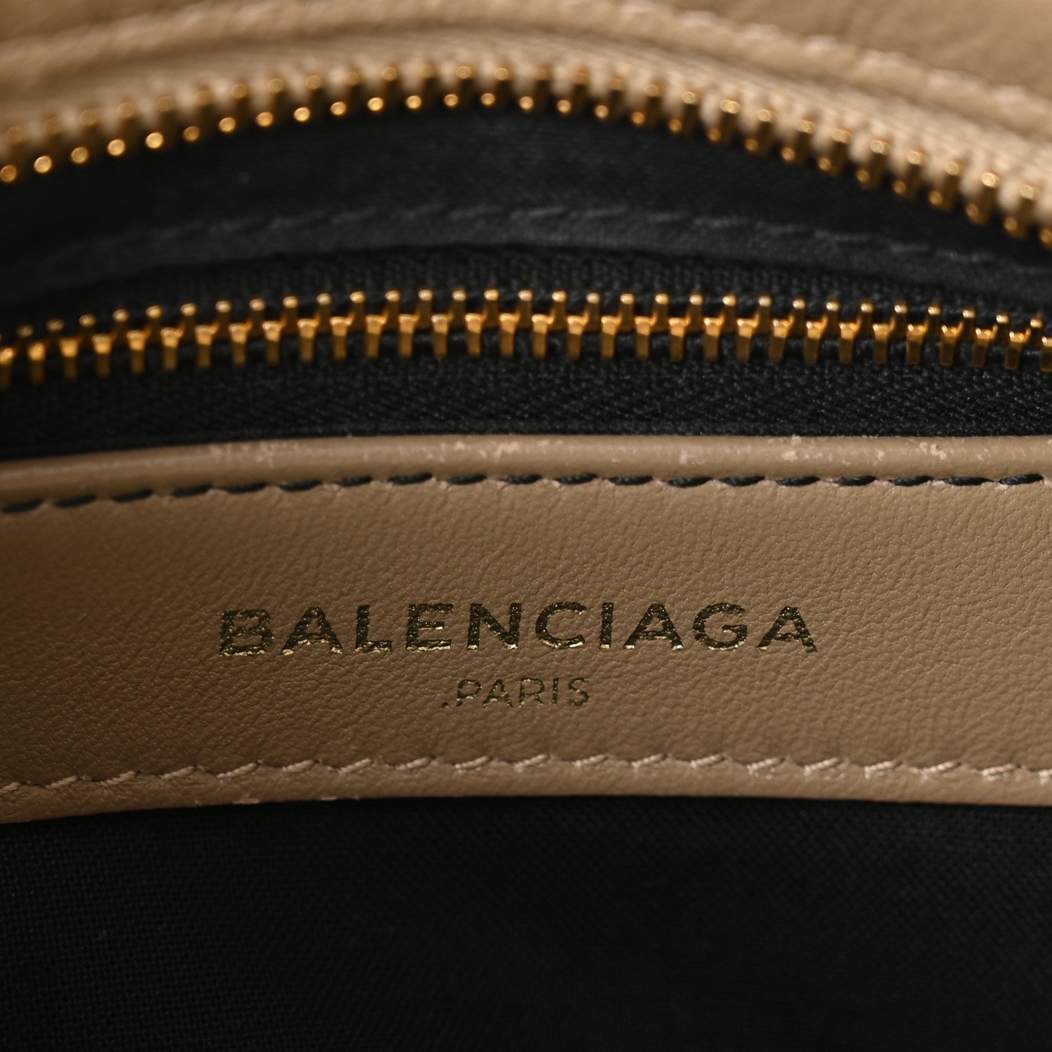 Balenciaga Chevre Gold Metallic Edge Hardware Mini City Beige Latte 7 of 11